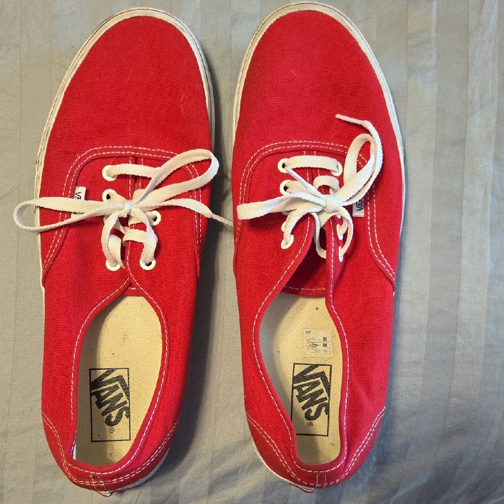 Vans Bold Red Canvas Shoes